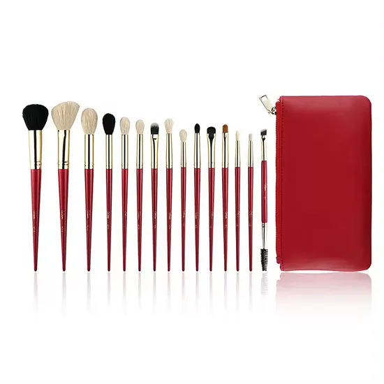 Factory Wholesale Price Customized Logo 14PCS Natural Makeup Brush Set Cosmetics Brushes